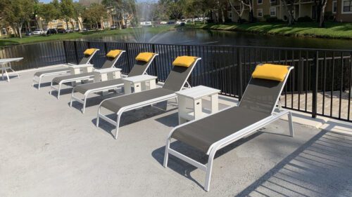 Anna Maria Sling Armless Chaise Lounge