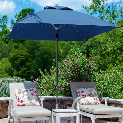 Square Pulley Lift Market Umbrella