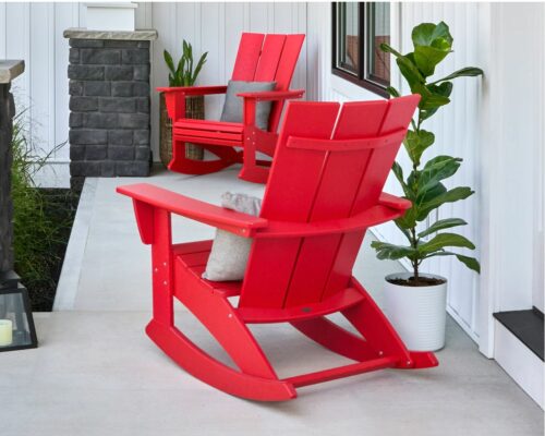 Modern Curveback Adirondack Rocking Chair