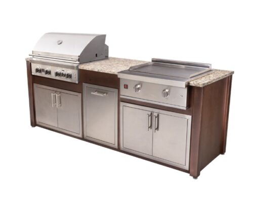 8' Island with Grill on Left Side/Griddle on Right Side